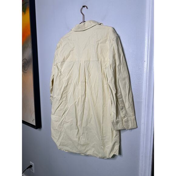 SAUNDERS x RTR Butter Yellow Collared Neck Oversized Button Up Dress Size 10 - Picture 11 of 16